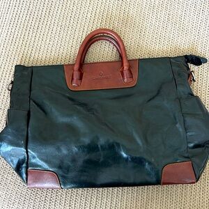 Samsonite by heritage industries, Black and Brown Leather Tote Bag, no strap